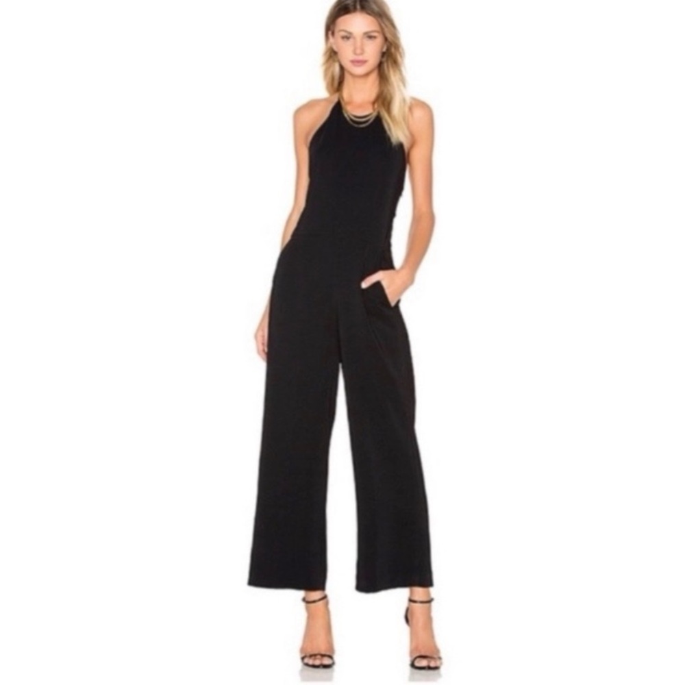 A.L.C. Black Silk Lined Lace Up Kate Jumpsuit 6